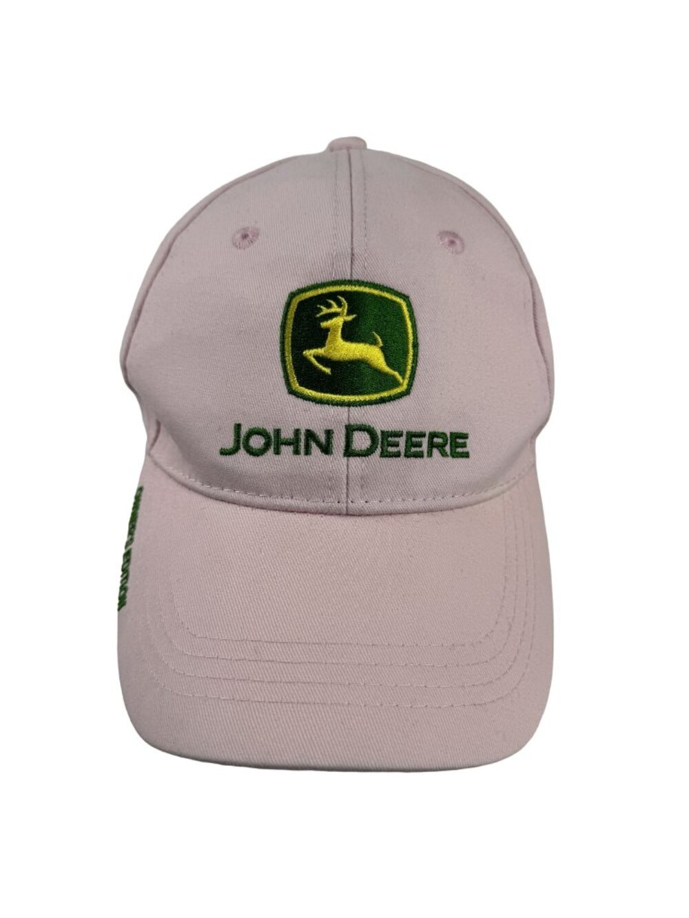 John Deere Pink Cotton Adjustable Baseball Cap Owners Edition Embroidered Logo
